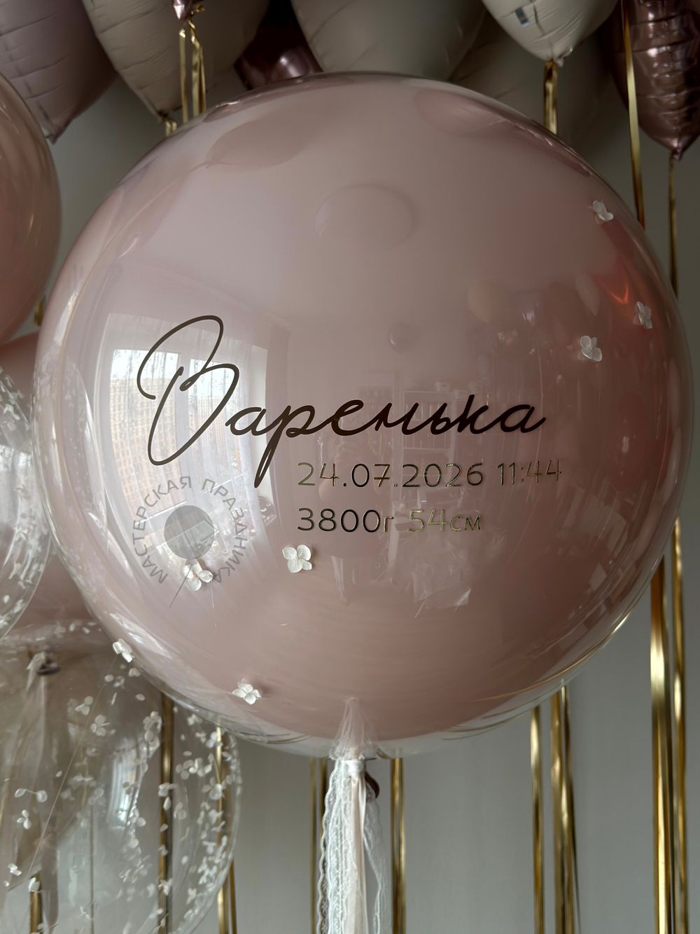 Воздушные шары на выписку для девочки №9222  Изображение2