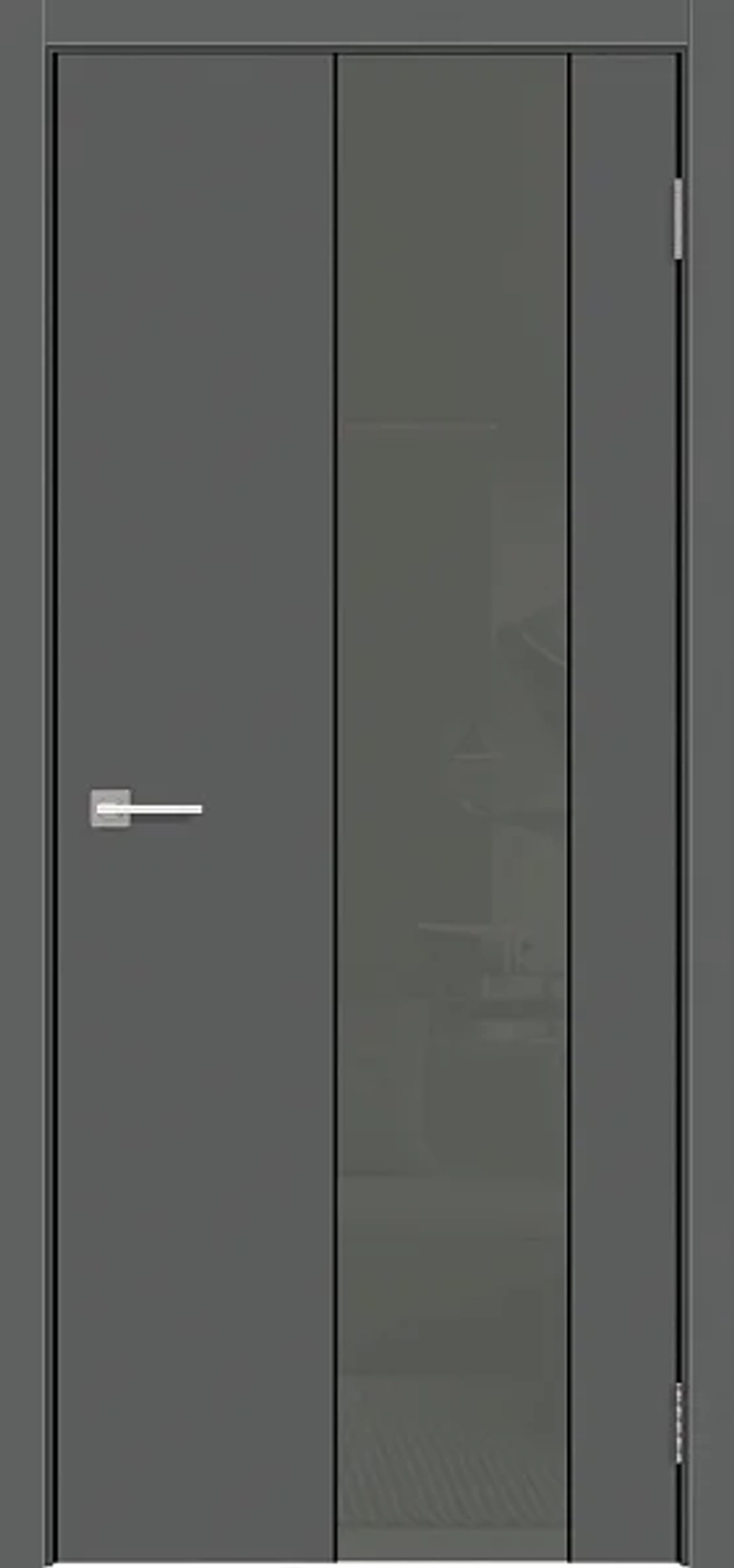 533 — графит, 2000х800, Стеклянная (ДО)