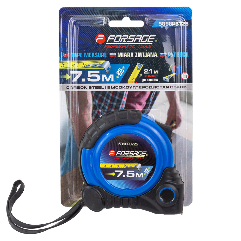 Рулетка 7.5M*25MM Forsage F-5096P6725