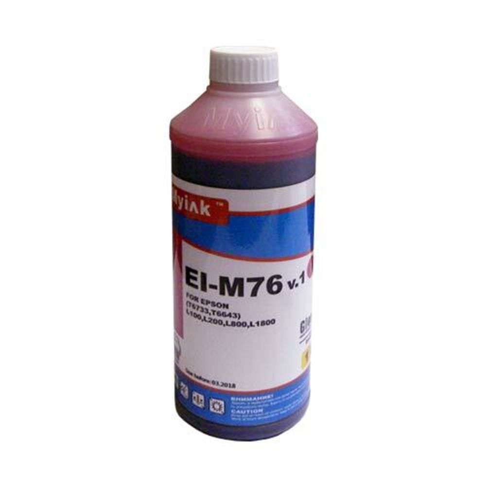 Чернила для EPSON (T6643/T6733) L100/L200/ L655/ L800/ L1800 (1л, magenta, Dye) EI-M76 Gloria™ MyInk Чернила для EPSON (T6643/T6733) L100/L200/ L655/ L800/ L1800 (1л, magenta, Dye) EI-M76 Gloria™ MyInk