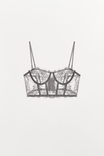 БЮСТГАЛЬТЕР-КОРСЕТ С ЦВЕТОЧНОЙ ВЫШИВКОЙ — ZARA