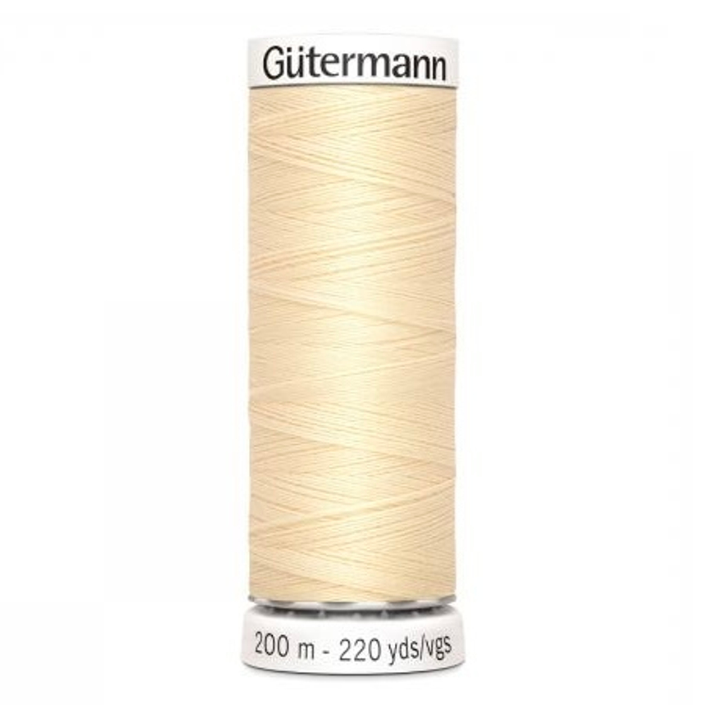 Нить Sew-All 200 м, Gutermann, 610 св.кремово-желтый