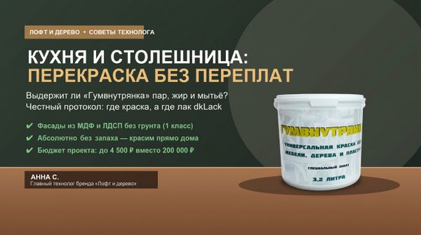 Можно ли покрасить кухонные фасады и столешницу «Гумвнутрянкой»: честный ответ технолога и где нужен лак dkLack
