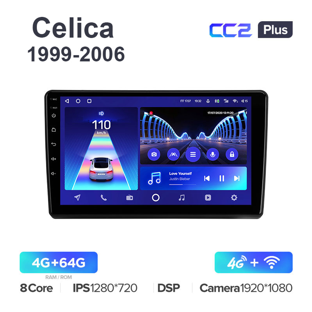 Teyes CC2 Plus 9"для Toyota Celica 1999-2006