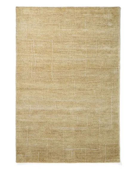 Ковер Eloda из шерсти и вискозы горчичного цвета, 200 x 300 см