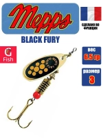 Блесна для рыбалки вращающаяся BLACK FURY 3 Gold
