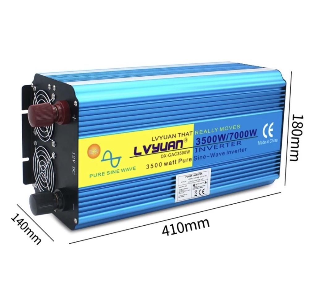 Инвертор 24V-220V 7000W/3500W чистый синус пульт управл. Lvyuan