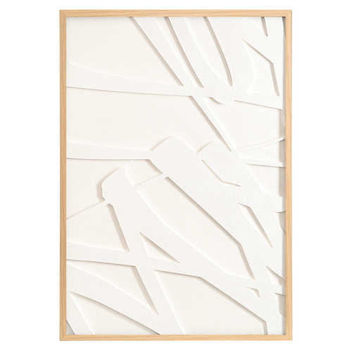 Панно декоративное с эффектом 3d minimalism, 70х100 см, с бежевой рамкой