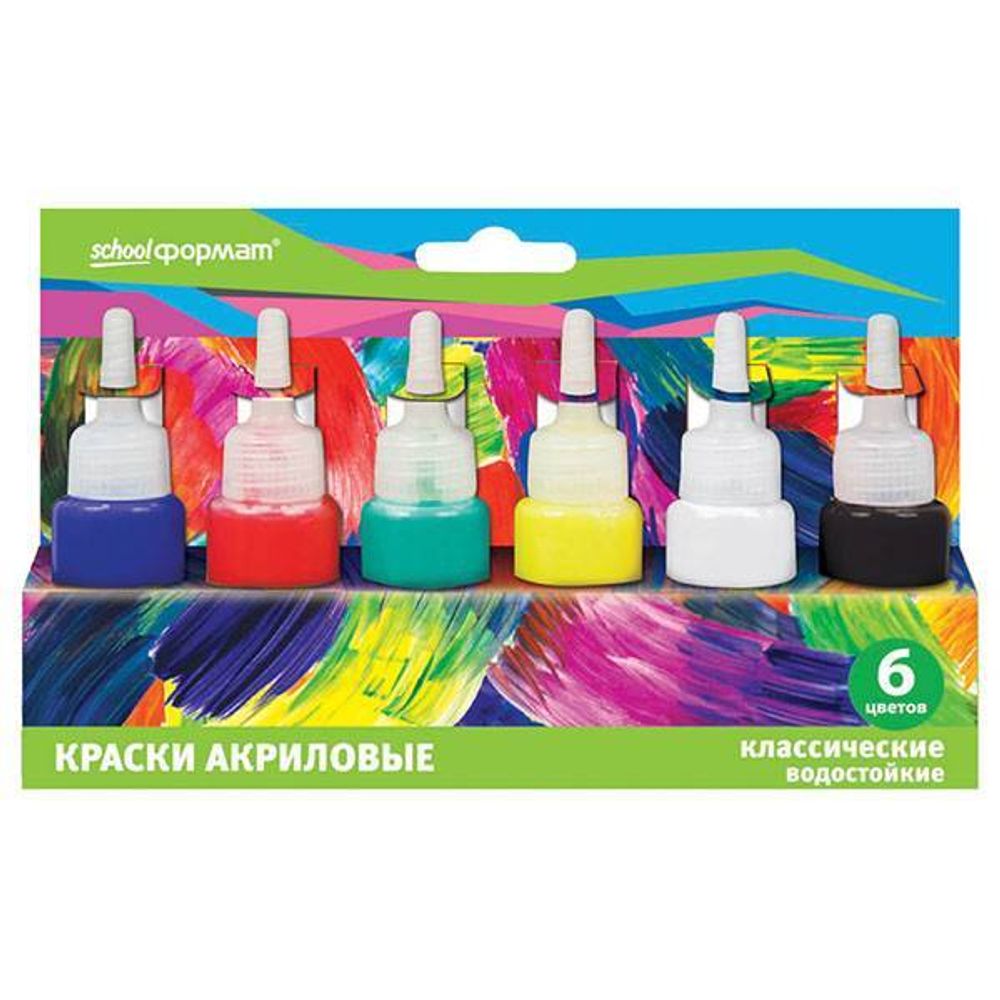 Краски акриловые COLOR GAME 27 мл 6 цв.