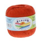 Пряжа Alpina Lily / уп.10 мот. по 50г, 175м, 198 т.оранжевый