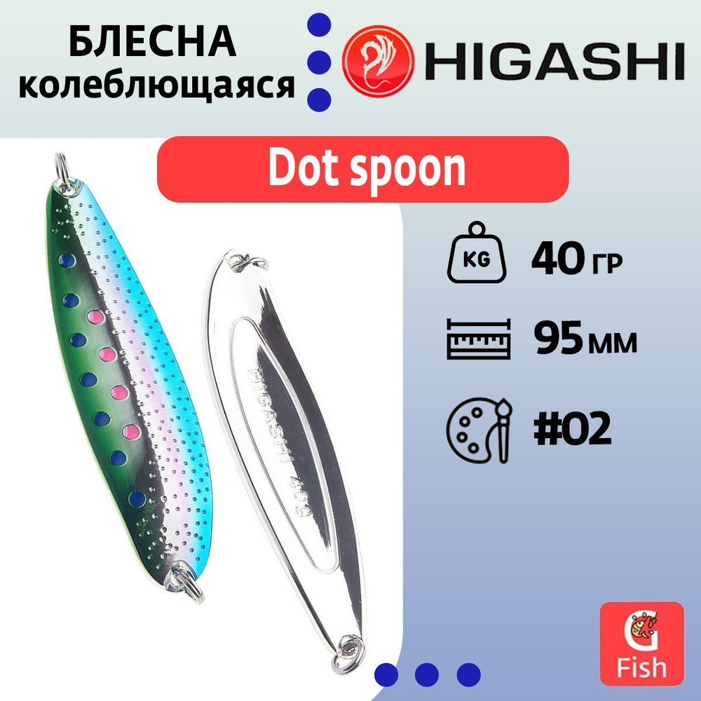 Блесна колеблющаяся HIGASHI Dot spoon 24g #08