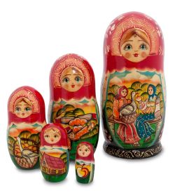 Народные промыслы МР-25/ 12 Матрешка 5м «Матрена с гусем»