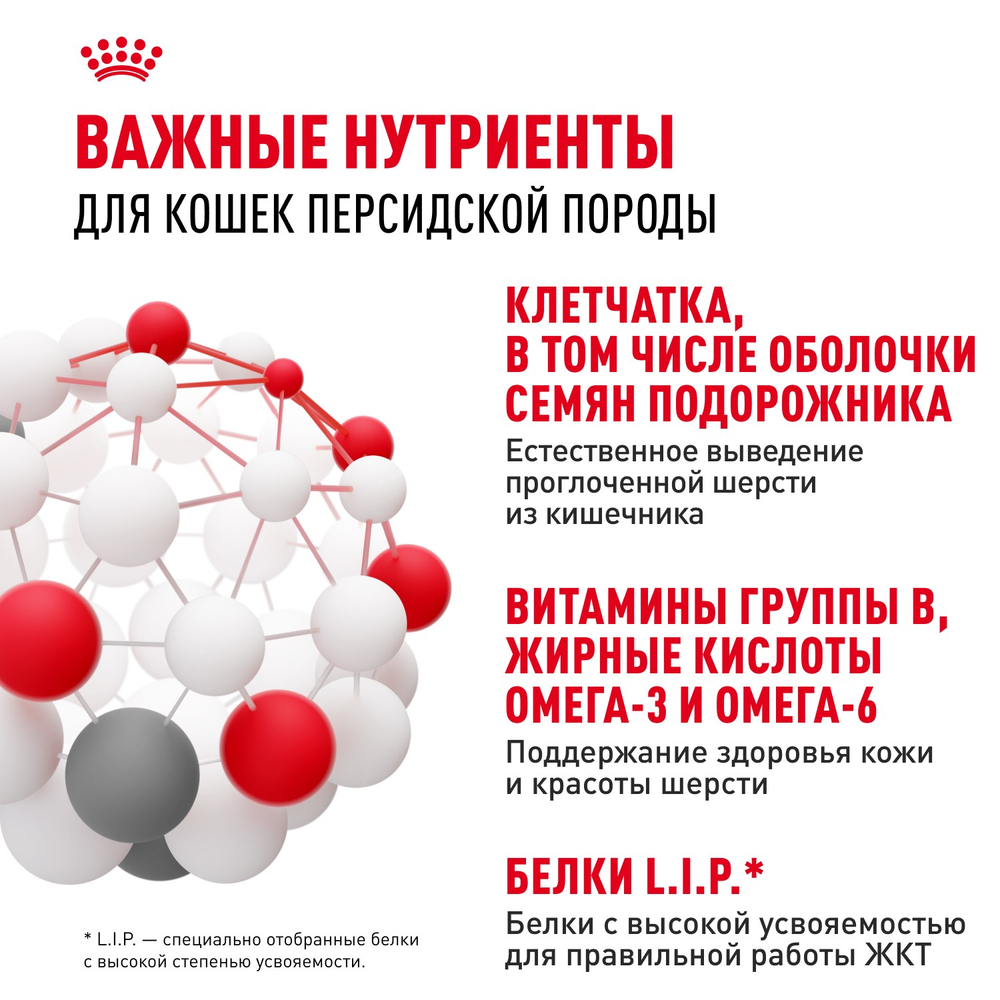 Royal Canin Persian Adult Персиан Эдалт Корм сухой для взрослых кошек породы персидская от 12 месяцев 400г