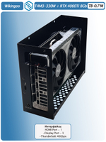 Внешняя видеокарта EGPu Wikingoo T4M3 - 330W + ASUS GeForce RTX 4060 Ti 8Gb. Thunderbolt 3/4.