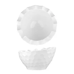Салатник 700 мл d 20 см h19,5/11,5 см Crush Honeycombs белый фарфор P.L. Proff Cuisine [2]