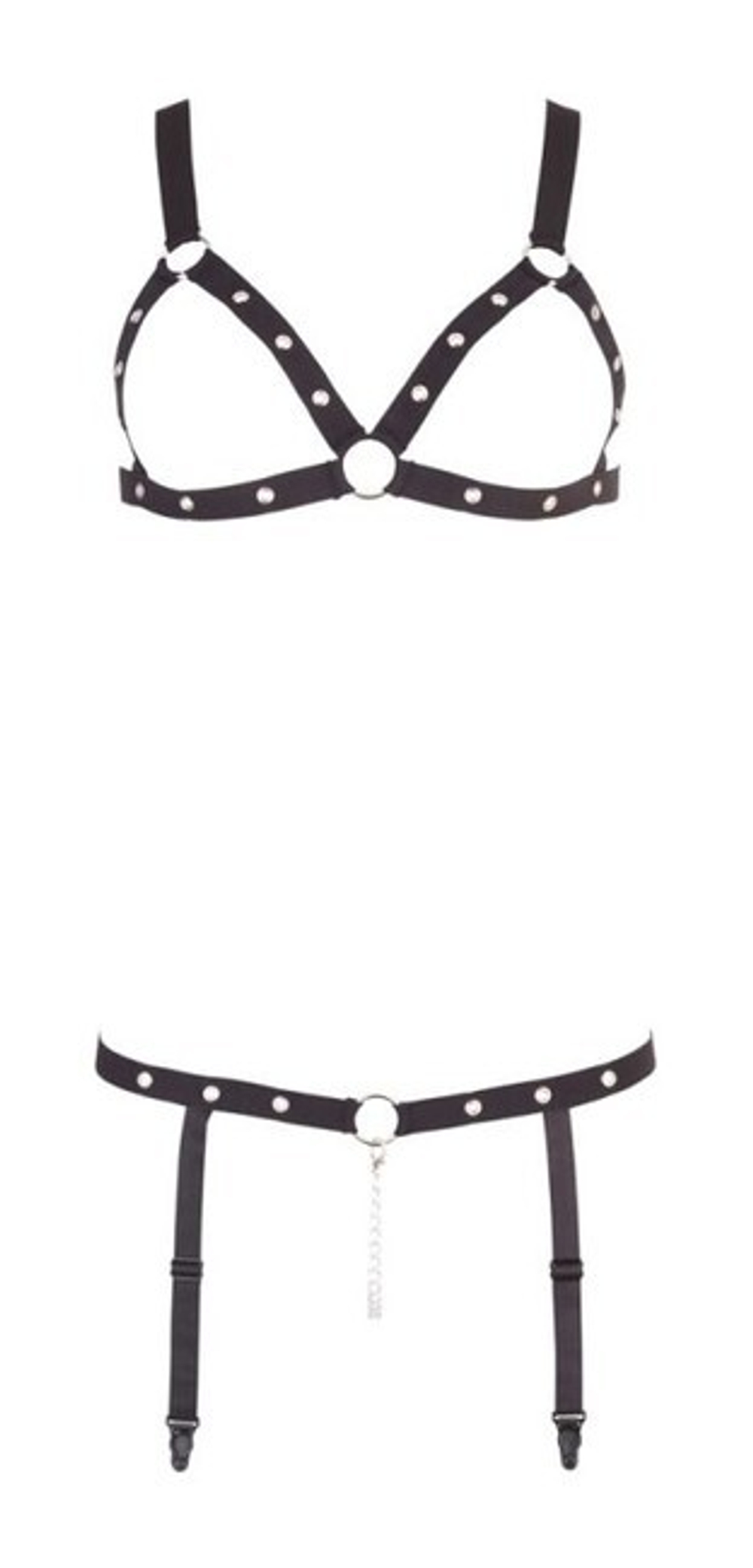 Комплект эластичная сбруя-бикини Bad Kitty Strap Bikini (Цвет: черный)