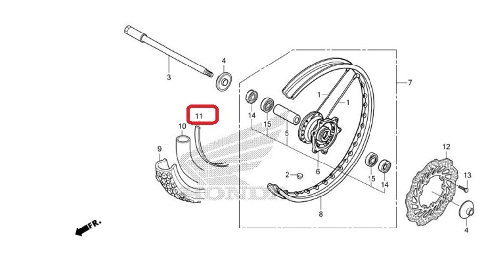 44713-KZZ-901. FLAP, TIRE (IRC). Flap 21" (CRF, KLX)