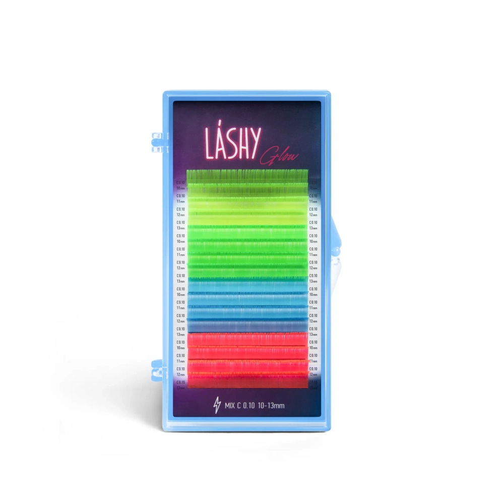 Ресницы цветные LASHY Glow MIX - 16 линий