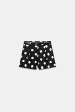 ШОРТЫ В ГОРОШЕК С ЗАЩИПАМИ И РЕМНЕМ — ZARA