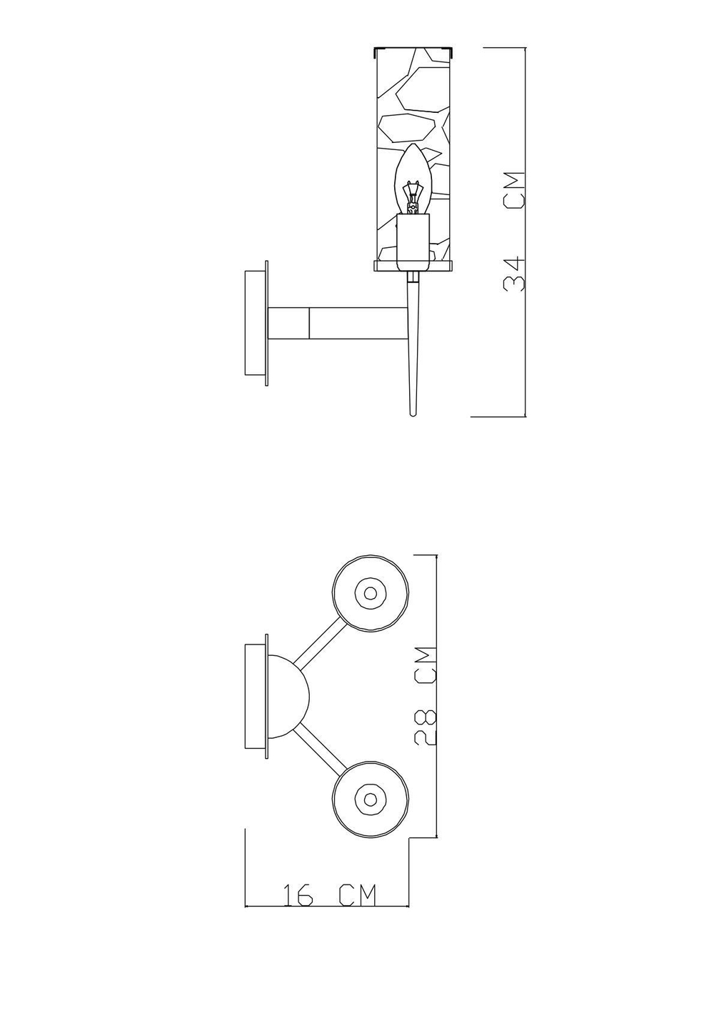 Светильник настенный Divinare Sham 4505/17 AP-2