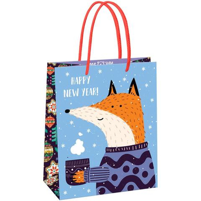 Пакет подарочный 18*23*10см "Hygge fox" (Meshu)