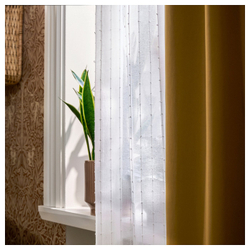 IKEA MATILDA  (ИКЕА МАТИЛДА)  -  Тюль, 2 шт. - белый на ленте 145х250 см