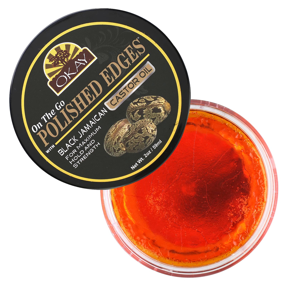 Okay Pure Naturals, Polished Edges, с черным ямайским касторовым маслом, 59 мл (2 унции)