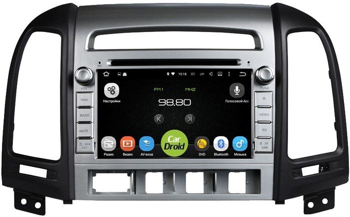 Магнитола для Hyundai Santa Fe 2010-2012 (4 отверстия под кнопки) - Airok RD-2001 на Android 10