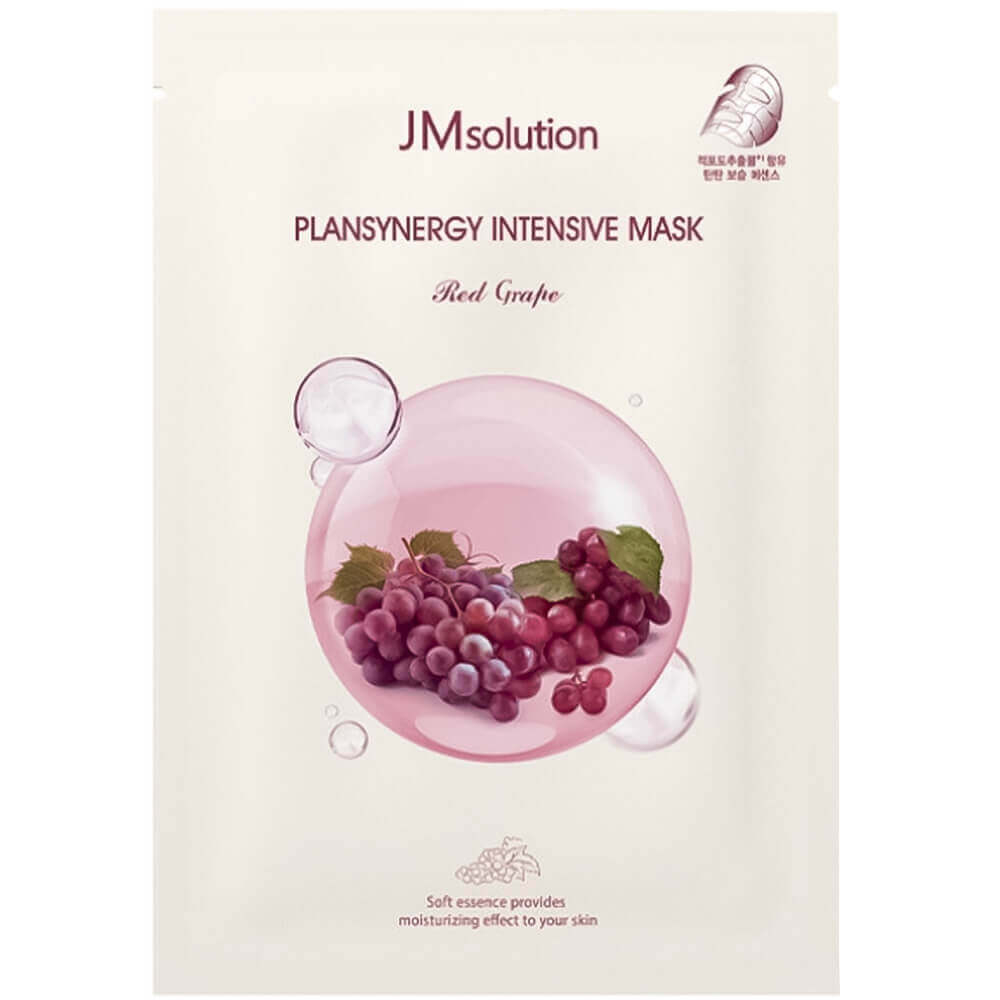 JMsolution Укрепляющая тканевая маска с красным виноградом Plansynergy Intensive Mask Red Grape