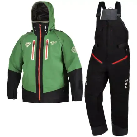 Костюм-поплавок мужской зимний "Rescuer III prosport"-45, hardguard, зеленый (красные молнии), ХСН