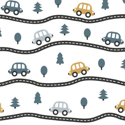baby fabric road cars