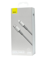 Usb Кабель-зарядка TYPE-C на Lighting Baseus High Density Braided 20W 2м (CATLGD-A02) белый