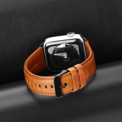 Ремешок из натуральной кожи коричневого цвета от Dux Ducis для смарт часов Apple Watch 38, 40, 41 и 42мм, серия Business Series