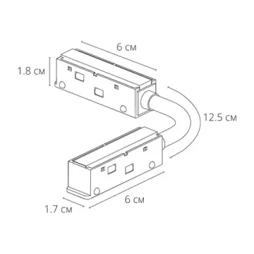 Коннектор гибкий для магнитного шинопровода A740406N чёрный Optima Arte Lamp