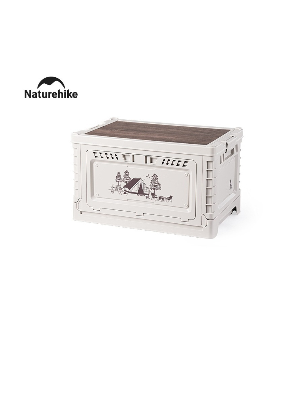 Ящик туристический Naturehike 50 л, трансформер, со столешницей, бежевый