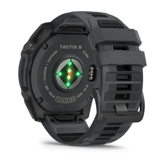 Смарт-часы Garmin tactix 8 (51 мм) AMOLED Cerakote® Coating с Applied Ballistics Ultralight, сланцево-серый