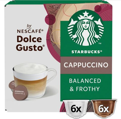 Кофе капсульный Nescafe Dolce Gusto Starbucks Cappuccino, 6 порций (Из Эстонии)