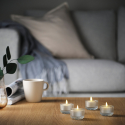 IKEA FINSMAK  (ИКЕА ФИНСМАК)  -  Подсвечник для чайных свечей - прозрачное стекло 3,5 см