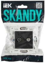 SKANDY Розетка двойная TV+SAT SK-A13T титан IEK