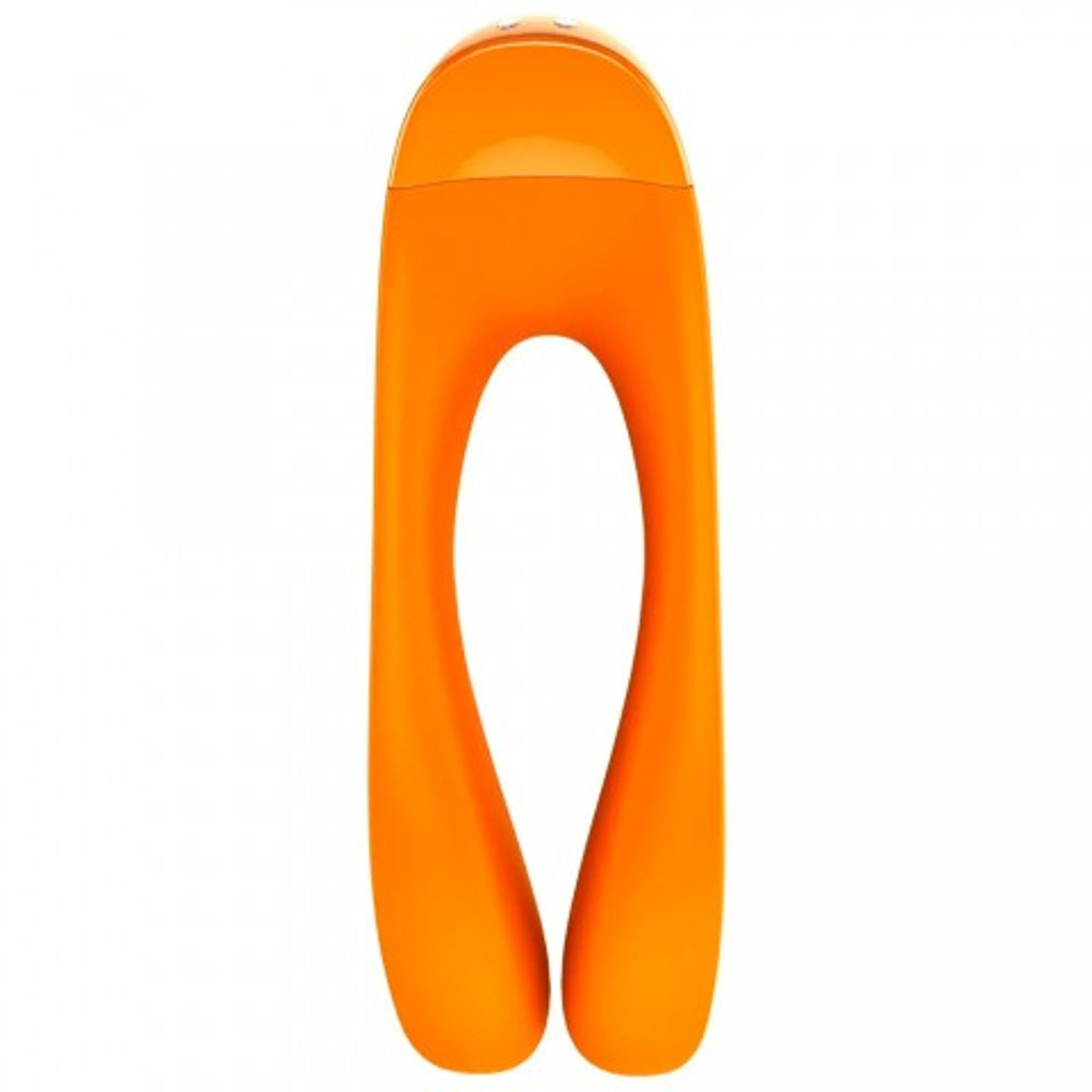 Мини вибратор на палец Satisfyer Candy Cane оранжевый