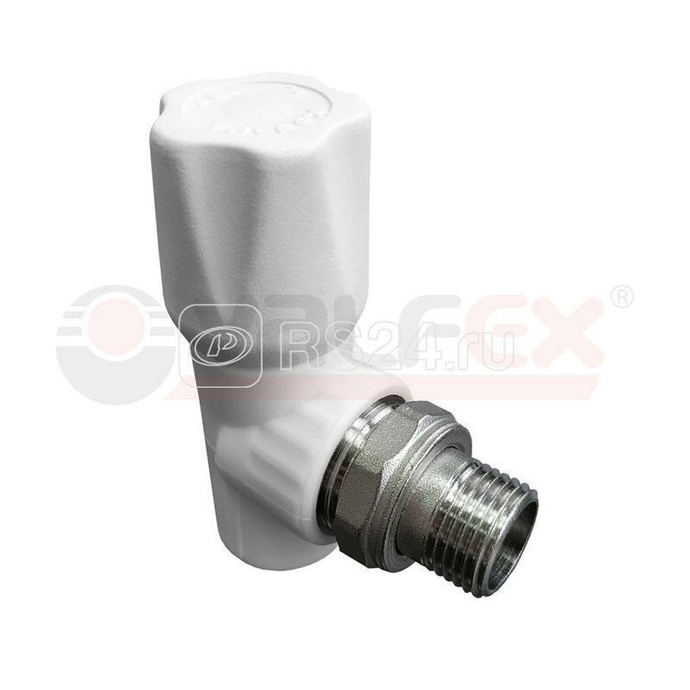 Вентиль для радиатора угловой VALFEX PP-R 20 х1/2" белый 1шт 1014720012