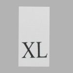 Этикетка размерник для одежды размер "XL", 10х20 мм, белый, 100 шт