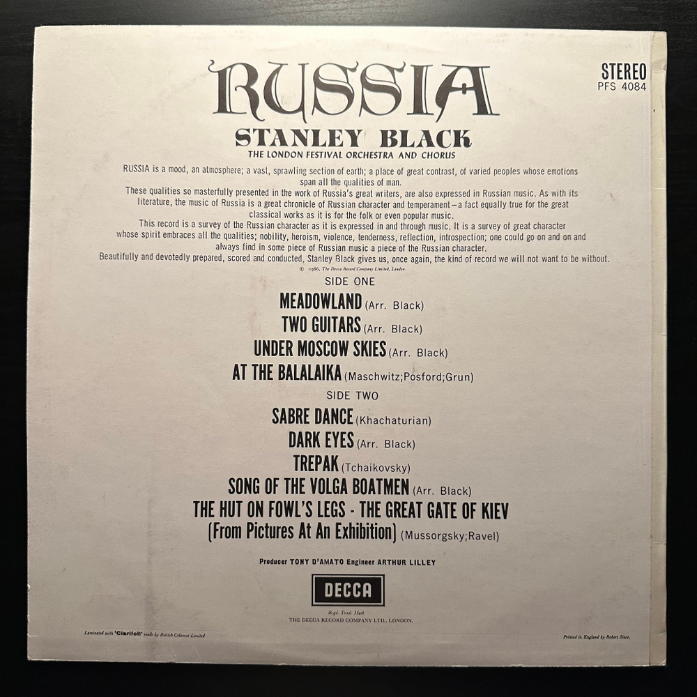 Stanley Black - Russia (Англия)