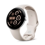 Умные часы Google Pixel Watch 3 Wi-Fi, 45mm, Polished Silver/Porcelain (Полированный серебристый корпус, ремешок фарфорового цвета)