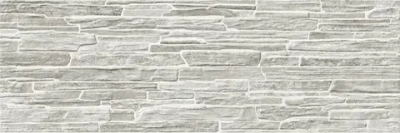 Настенная плитка ALMA Ceramica TWA11ROK717 Rocko 60x20 серая глянцевая рельефная под бетон / цемент