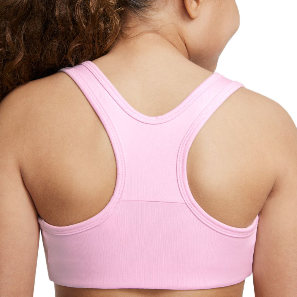 Топ для девочки теннисный Nike Dri-Fit Swoosh Bra Futura G - pink foam/blue void