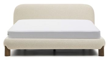 Кровать Odina La Forma из букле цвета экрю со съемным чехлом 180 x 200 см