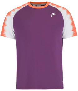 Мужская теннисная футболка Head Topspin T-Shirt - lilac/print vision