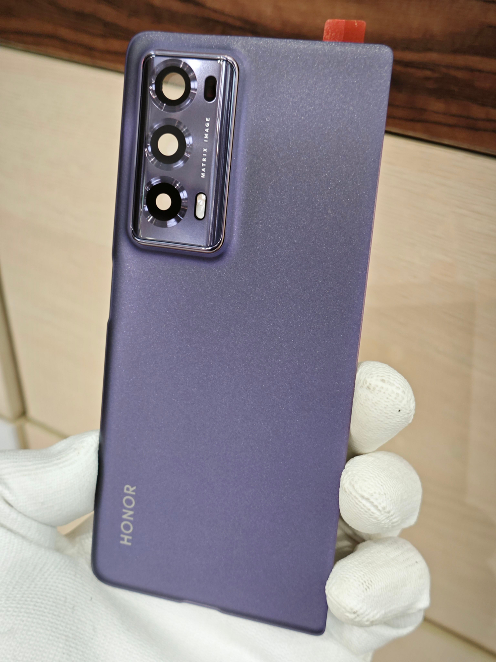 Задняя крышка для HONOR Magic V2 VER-N49 "Премиум качество" ( заднее стекло ) цвет: Чёрный