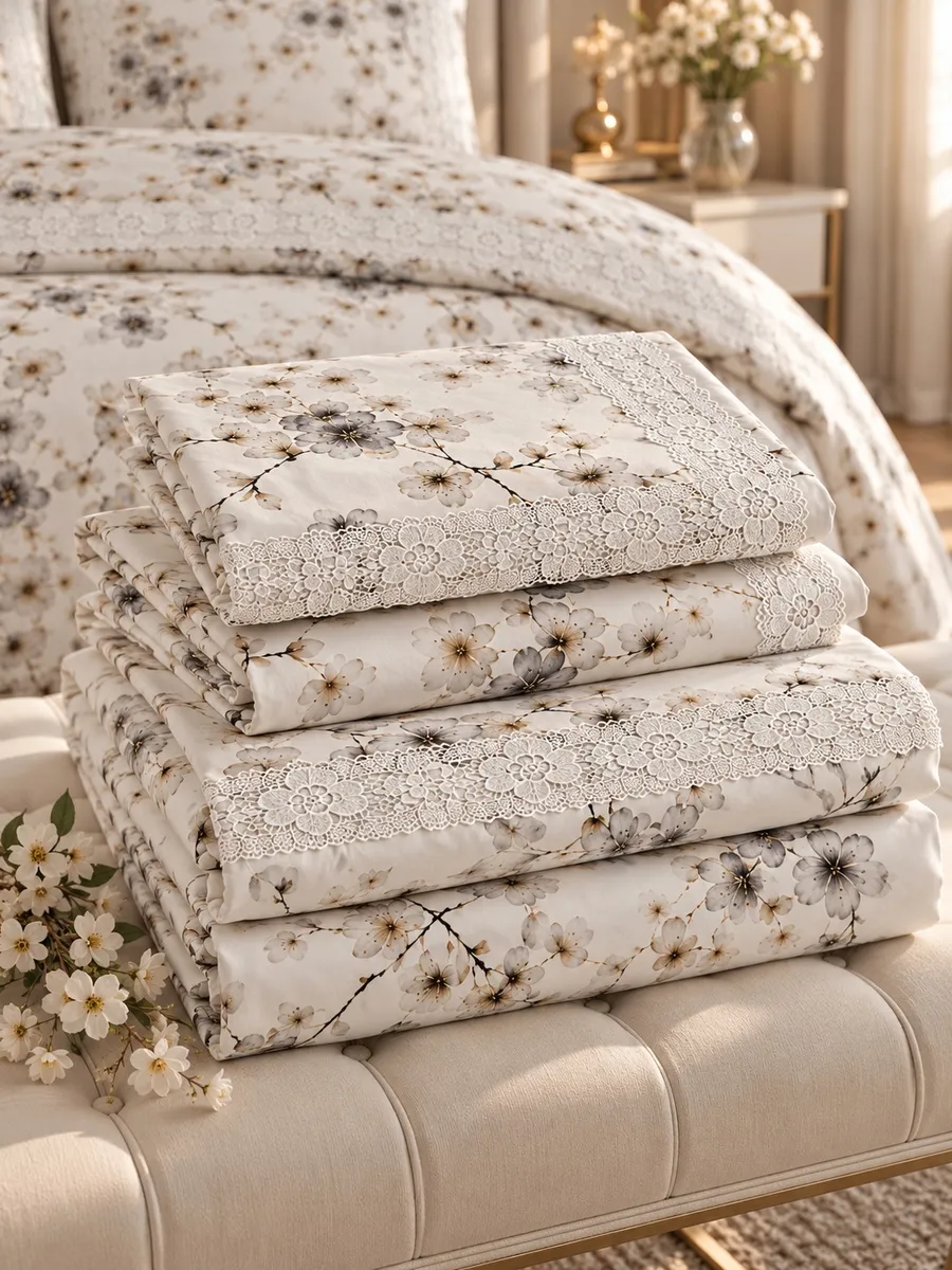 Gelin Home КПБ 6 пр. ZENAN бежевый цвет пододеяльник 200*220, простынь 240*260, наволочки 50*70 2шт, декоративные наволочки 50*70 2шт GLNN545 — фото 5